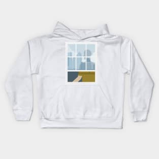 Man behind the window Kids Hoodie